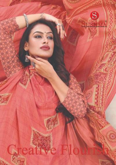 SUSHMA CREATIVE FLOURISH 97001A TO 97010B FLORAL PRINTED SAREES